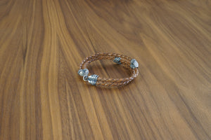 Davido Afnani Leather Weave Bracelet